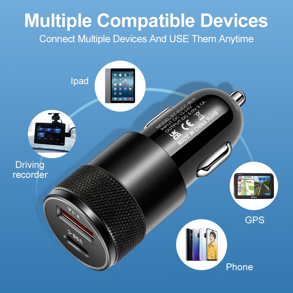 66W USB Car Charger Type C Fas - đánh giá và giá Fast Ev Charger
