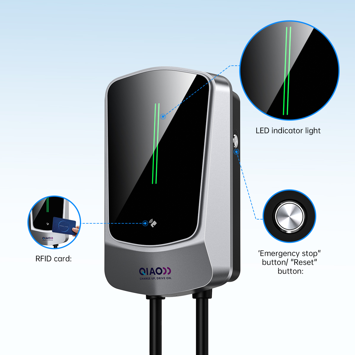 QIAO Type 2 Home EV Charger 7. - đánh giá và giá Home Ev Charger