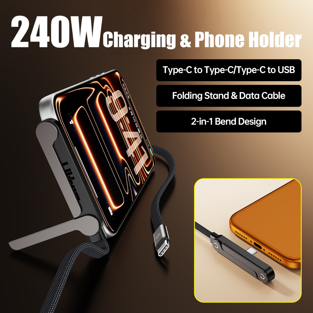 240W PD Fast Charging Type C t - đánh giá và giá Ev Charger