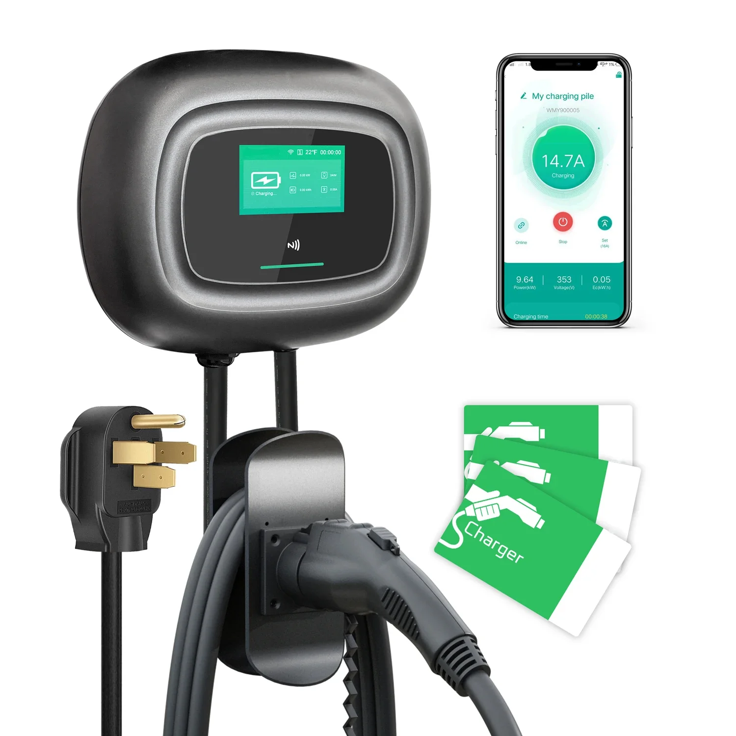 NEW Khons Wall-Mounted Electri - đánh giá và giá Fast Ev Charger